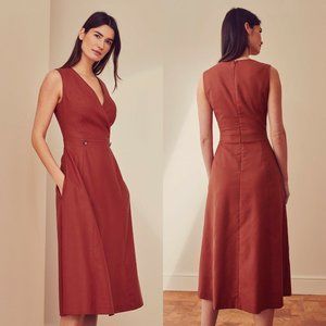 Long Tall Sally Brick Natural Blend Stretch Suit Dress Brick Red Women’s 16 NEW